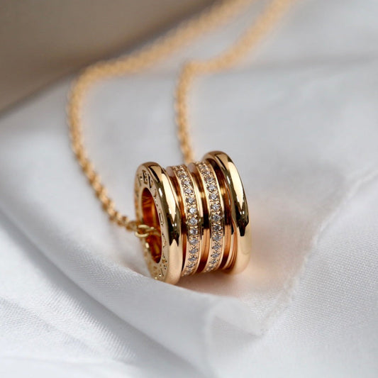 [✨Rose💎]ZERO 1 PINK GOLD DIAMOND NECKLACE