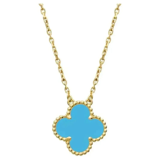 [✨Rose💎]CLOVER 15MM VINTAGE TURQUOISE NECKLACE