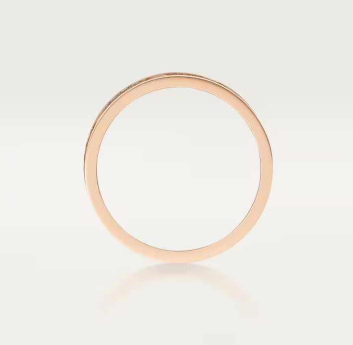 [✨Rose💎]LOVE RING 4mm-wide full-diamond ring Rose Gold