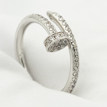 [✨Rose💎]JUSTE RING 1.8MM SILVER DIAMONDS