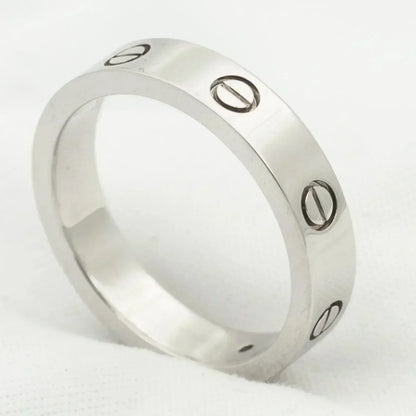 [✨Rose💎]LOVE RING 4MM 1 DIAMOND SILVER