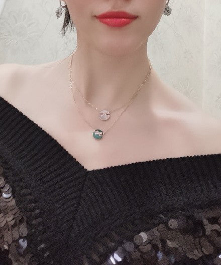 [✨Rose💎]JEUX DE ROSE GOLD DIAMOND NECKLACE