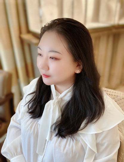 [✨Rose💎]STAR BLOSSOM STUD EARRINGS PINK GOLD DIAMONDS