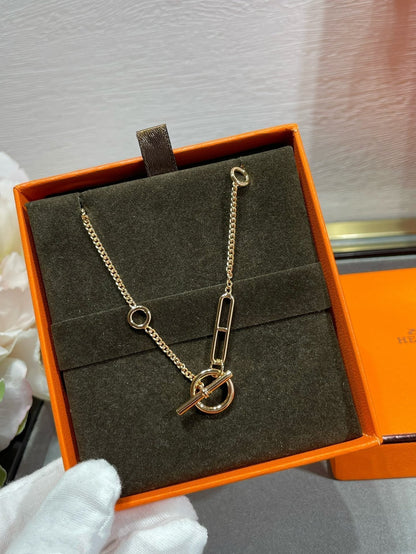 [✨Rose💎]HM STERLING CHAINE D'ANCRE HEART