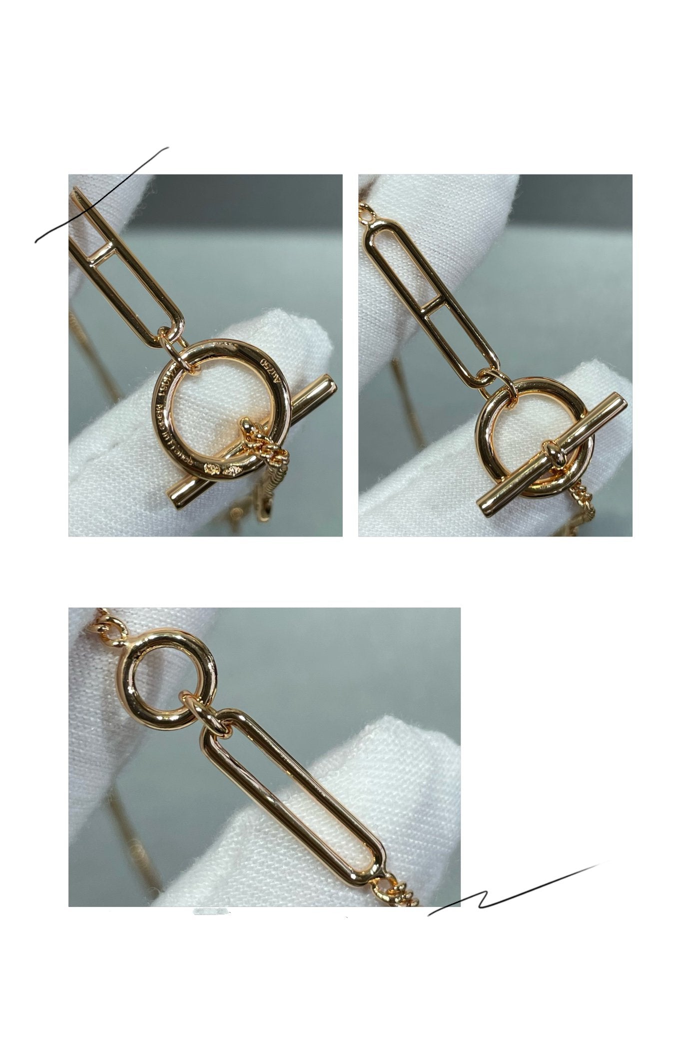 [✨Rose💎]HM STERLING CHAINE D'ANCRE HEART