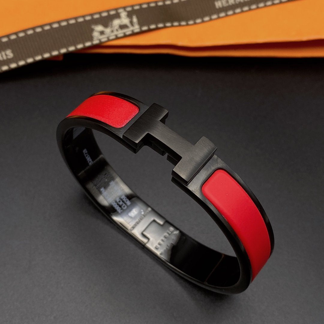 [✨Rose💎]CLIC HM SO BLACK RED BRACELET