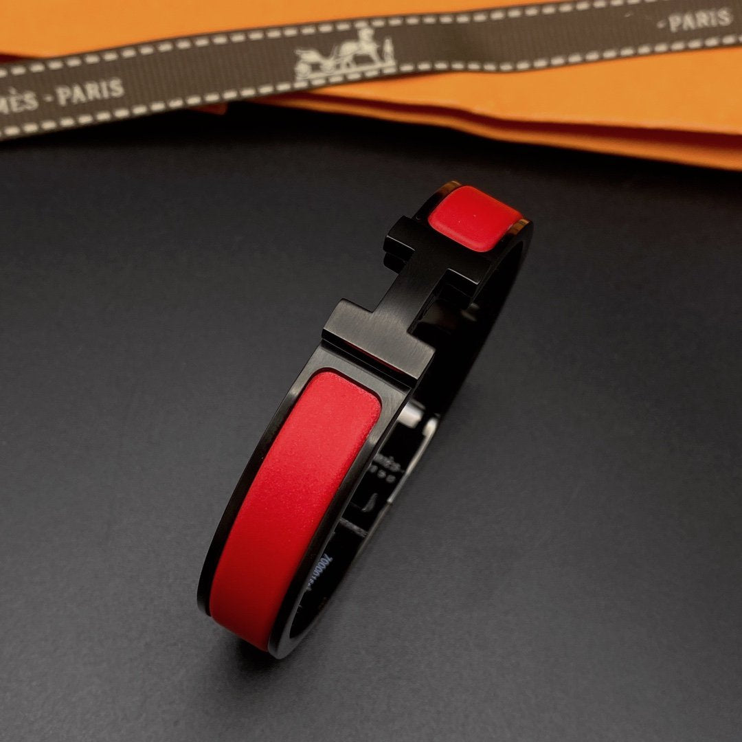 [✨Rose💎]CLIC HM SO BLACK RED BRACELET