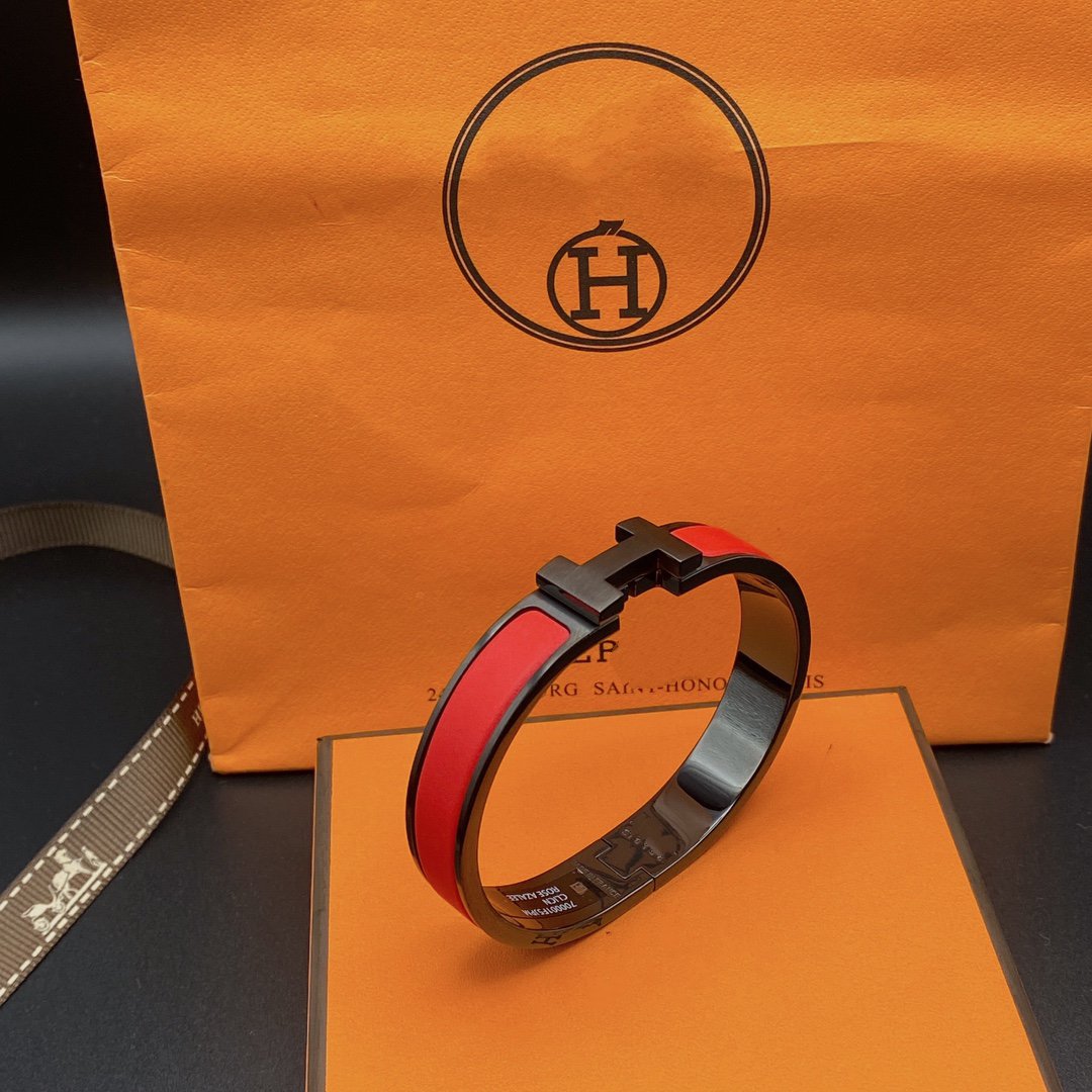 [✨Rose💎]CLIC HM SO BLACK RED BRACELET