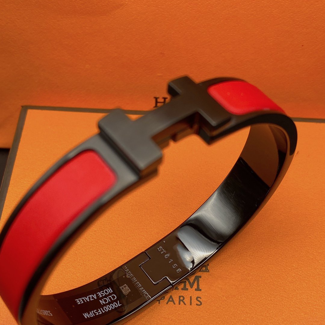 [✨Rose💎]CLIC HM SO BLACK RED BRACELET