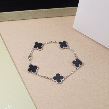 [✨Rose💎] CLOVER 5 MOTIF ONYXS BRACELET COLLECTION
