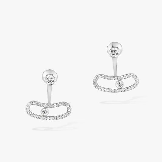 [✨Rose💎]MOVE UNO SILVER DIAMOND EARRINGS