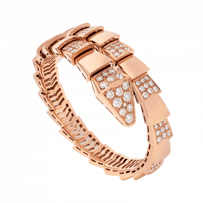 [✨Rose💎]SERPENTI WIDE BRACELET PINK GOLD DIAMOND