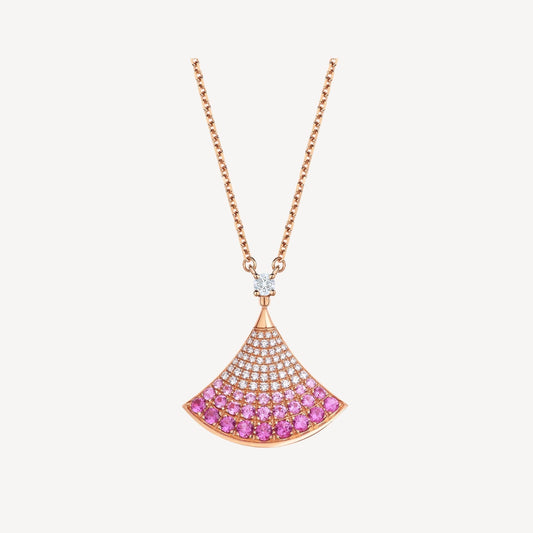 [✨Rose💎]DREAM NECKLACE PINK GOLD PINK DIAMOND