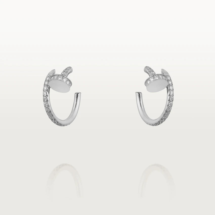 [✨Rose💎]JUSTE EARRINGS 12.75MM SILVER DIAMOND