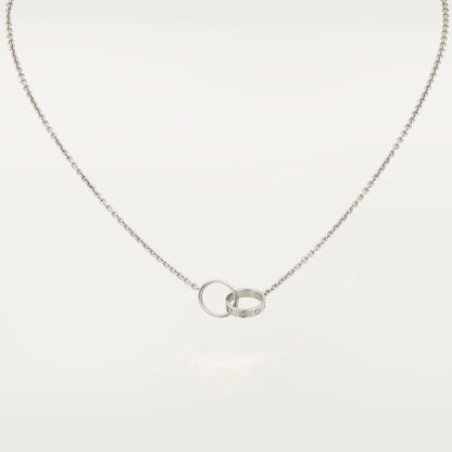 [✨Rose💎]LOVE NECKLACE PINK GOLD AND SILVER