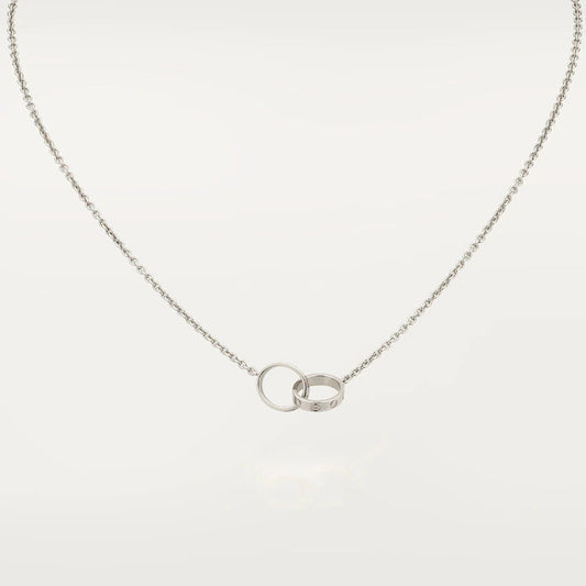[✨Rose💎]LOVE NECKLACE PINK GOLD AND SILVER