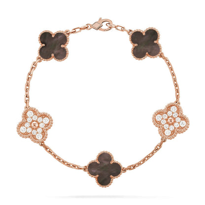 [✨Rose💎] CLOVER 5 MOTIF GRAY MOP BRACELET COLLECTION