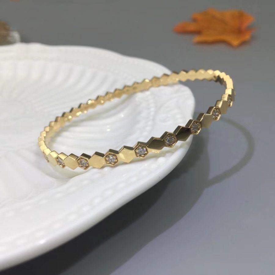 [✨Rose💎]BEE LOVE GOLD DIAMOND BRACELET