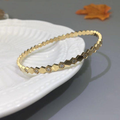 [✨Rose💎]BEE LOVE GOLD DIAMOND BRACELET