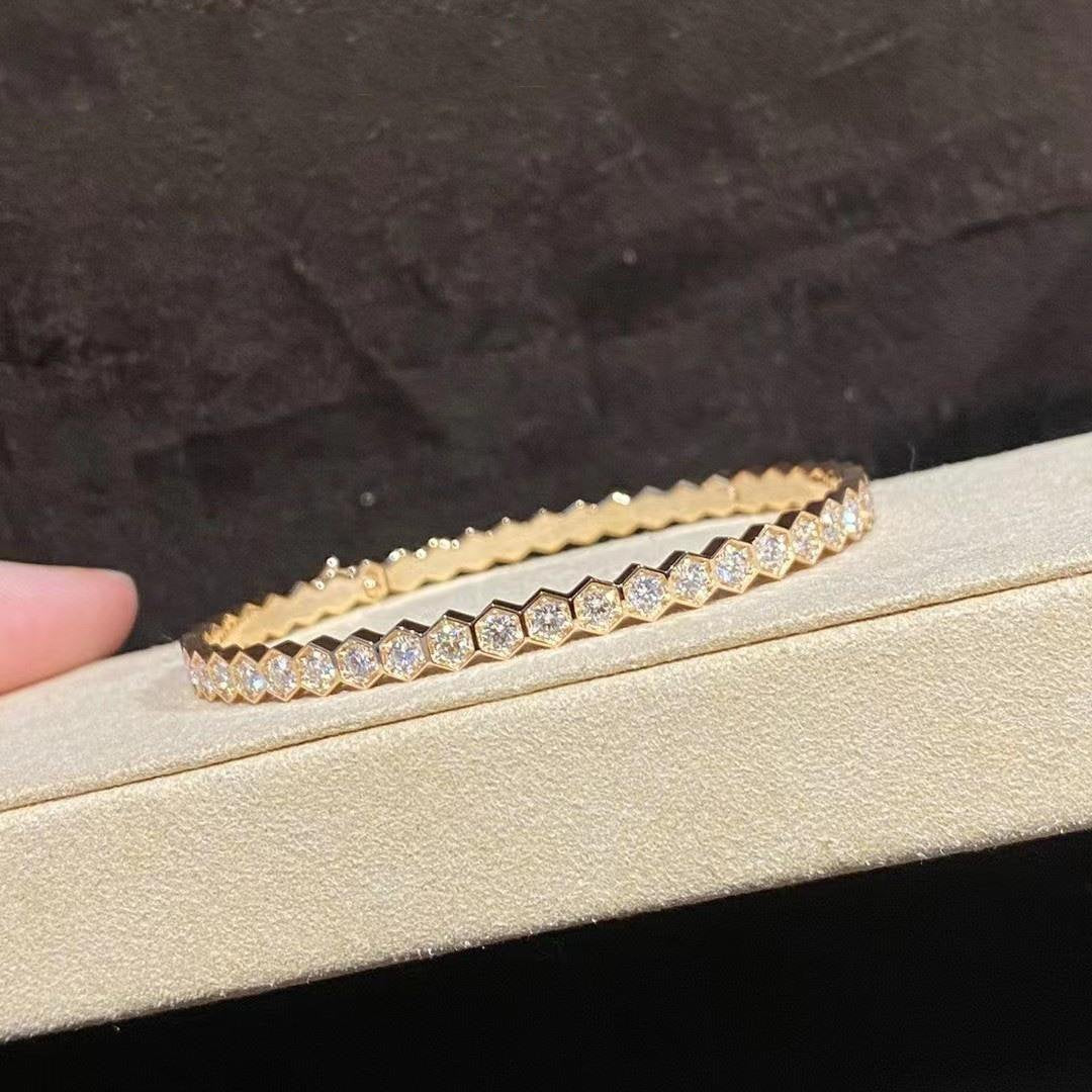 [✨Rose💎]BEE LOVE GOLD BRACELET FULL DIAMOND
