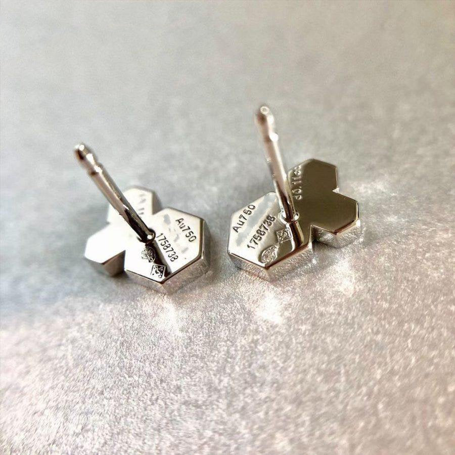 [✨Rose💎]BEE LOVE SILVER DIAMOND EARRINGS