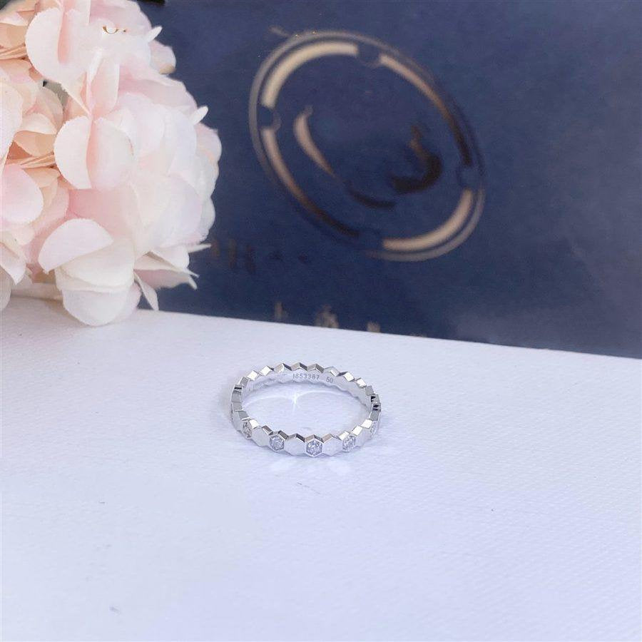 [✨Rose💎]BEE LOVE RING SILVER DIAMOND