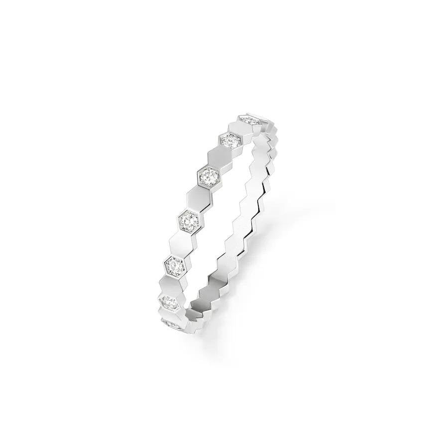 [✨Rose💎]BEE LOVE RING SILVER DIAMOND