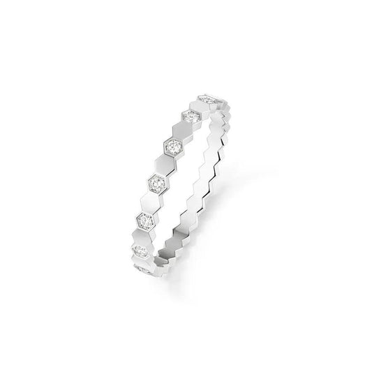 [✨Rose💎]BEE LOVE RING SILVER DIAMOND