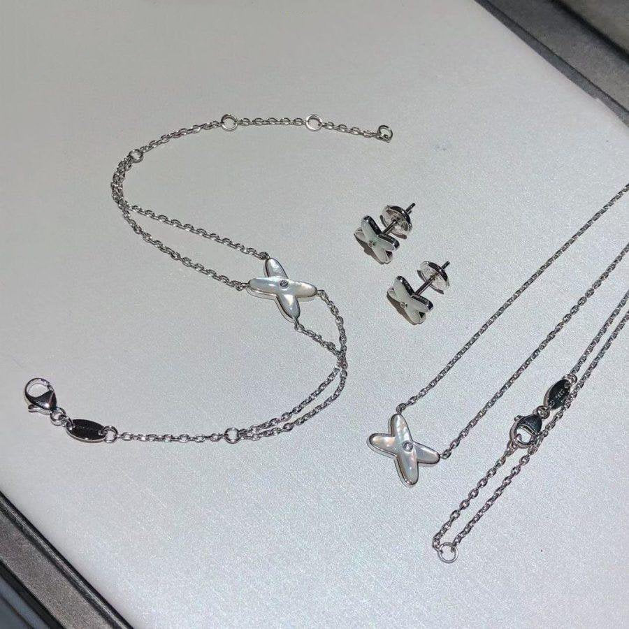 [✨Rose💎]JEUX BRACELET WHITE MOP SILVER 1 DIAMOND