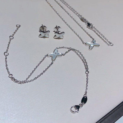 [✨Rose💎]JEUX BRACELET WHITE MOP SILVER 1 DIAMOND