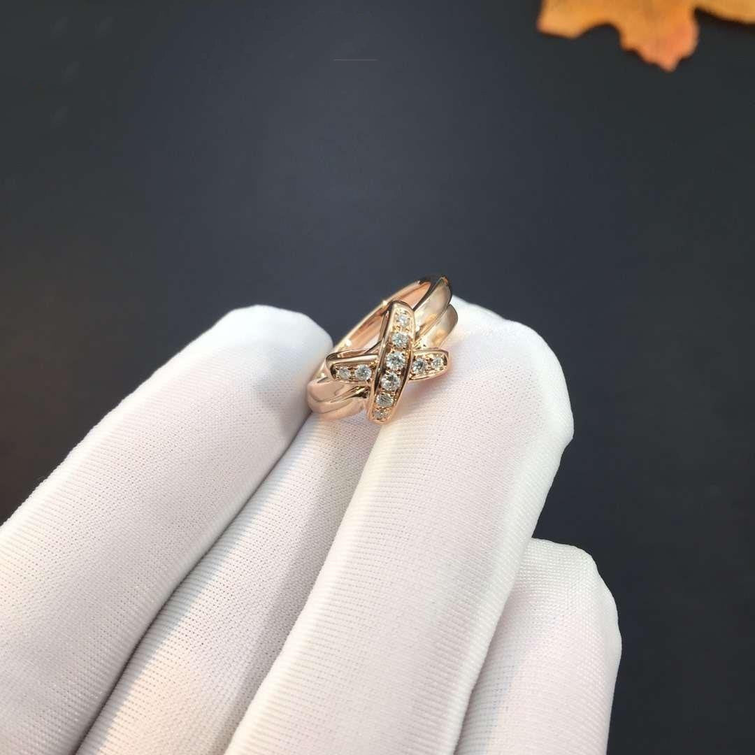 [✨Rose💎]JEUX DE PINK GOLD DIAMOND RING