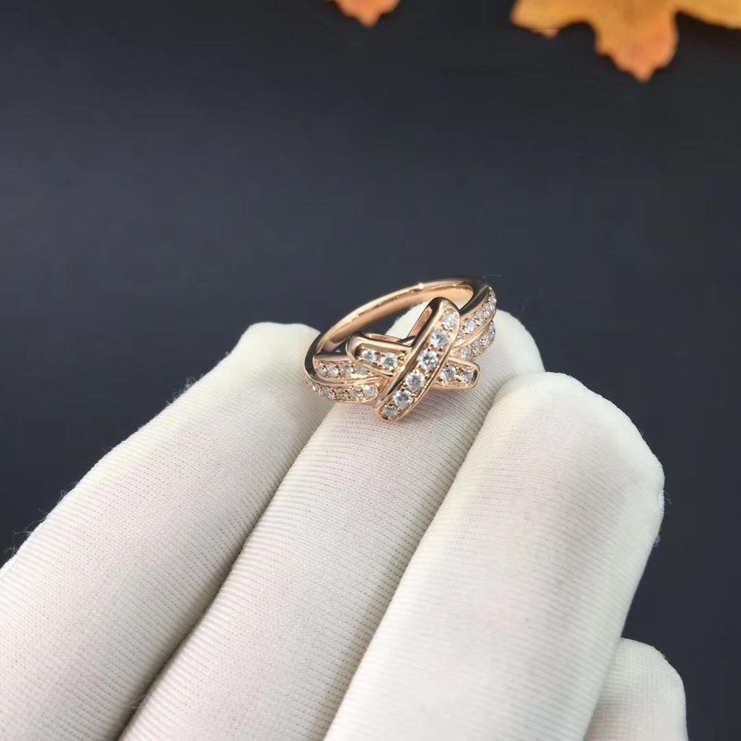 [✨Rose💎]JEUX DE RING PINK GOLD DIAMOND