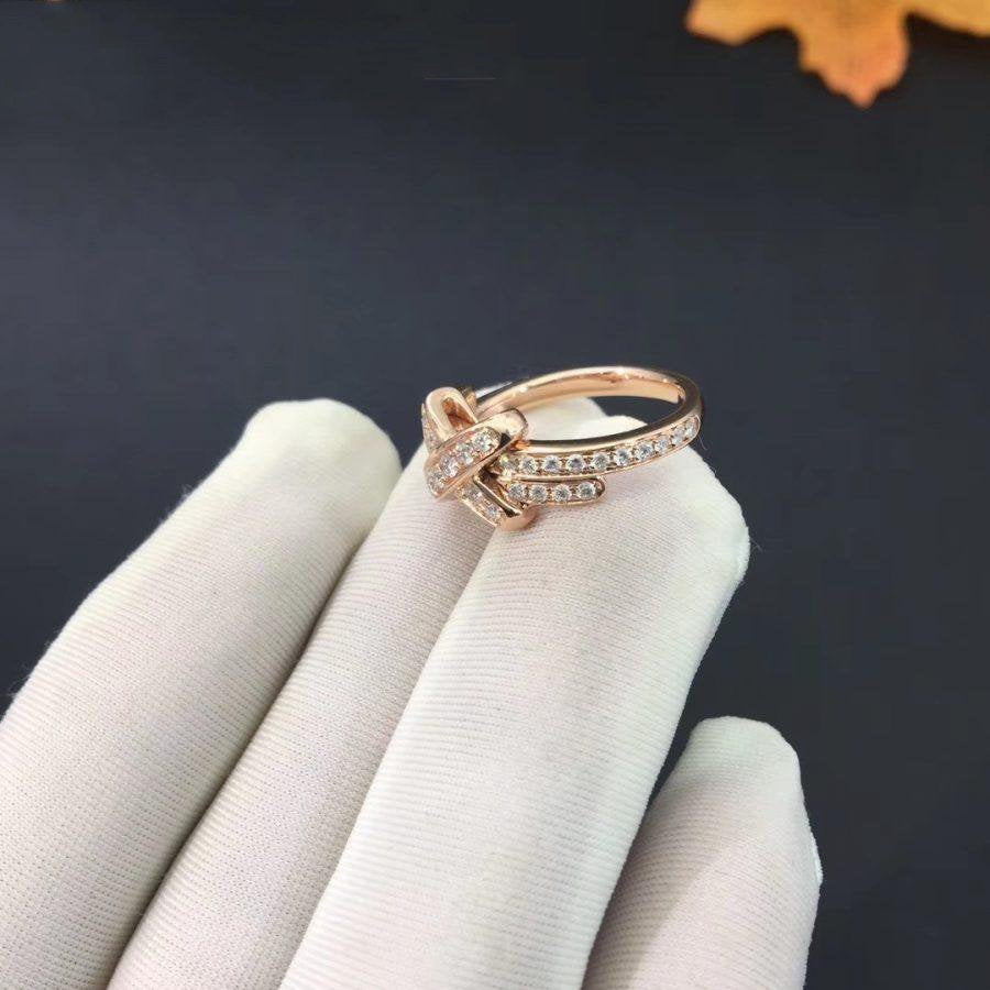 [✨Rose💎]JEUX DE RING PINK GOLD DIAMOND
