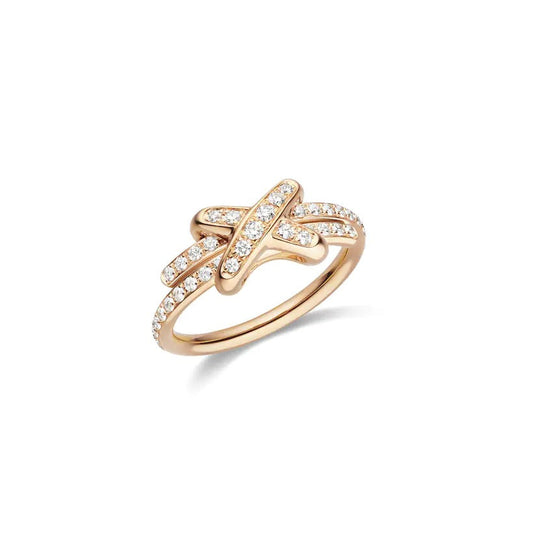 [✨Rose💎]JEUX DE RING PINK GOLD DIAMOND
