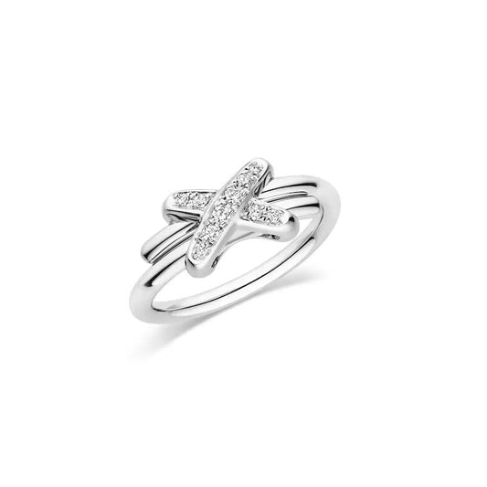 [✨Rose💎]JEUX DE SILVER DIAMOND RING