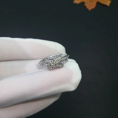 [✨Rose💎]JEUX DE SILVER DIAMOND RING