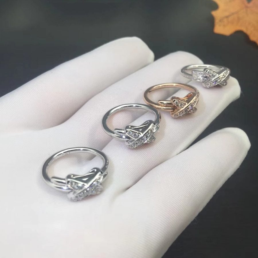 [✨Rose💎]JEUX DE SILVER DIAMOND RING