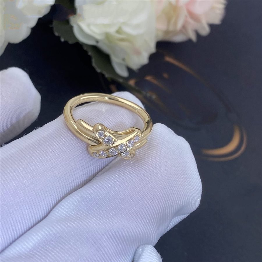 [✨Rose💎]JEUX DE GOLD DIAMOND RING