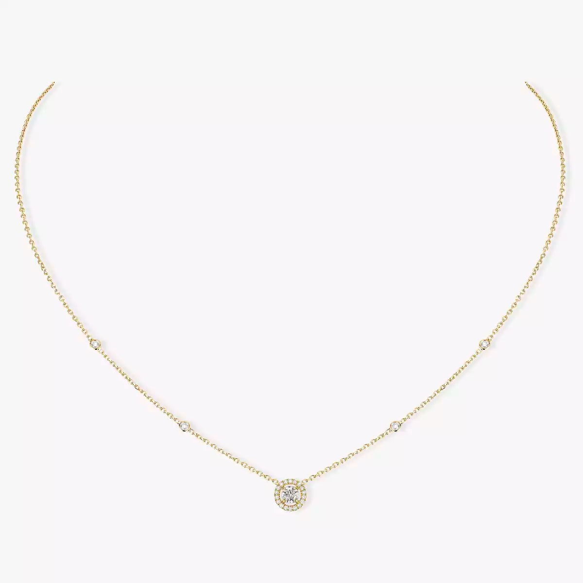 [✨Rose💎]Diamond Necklace 0,20ct Brilliant Shape Joy