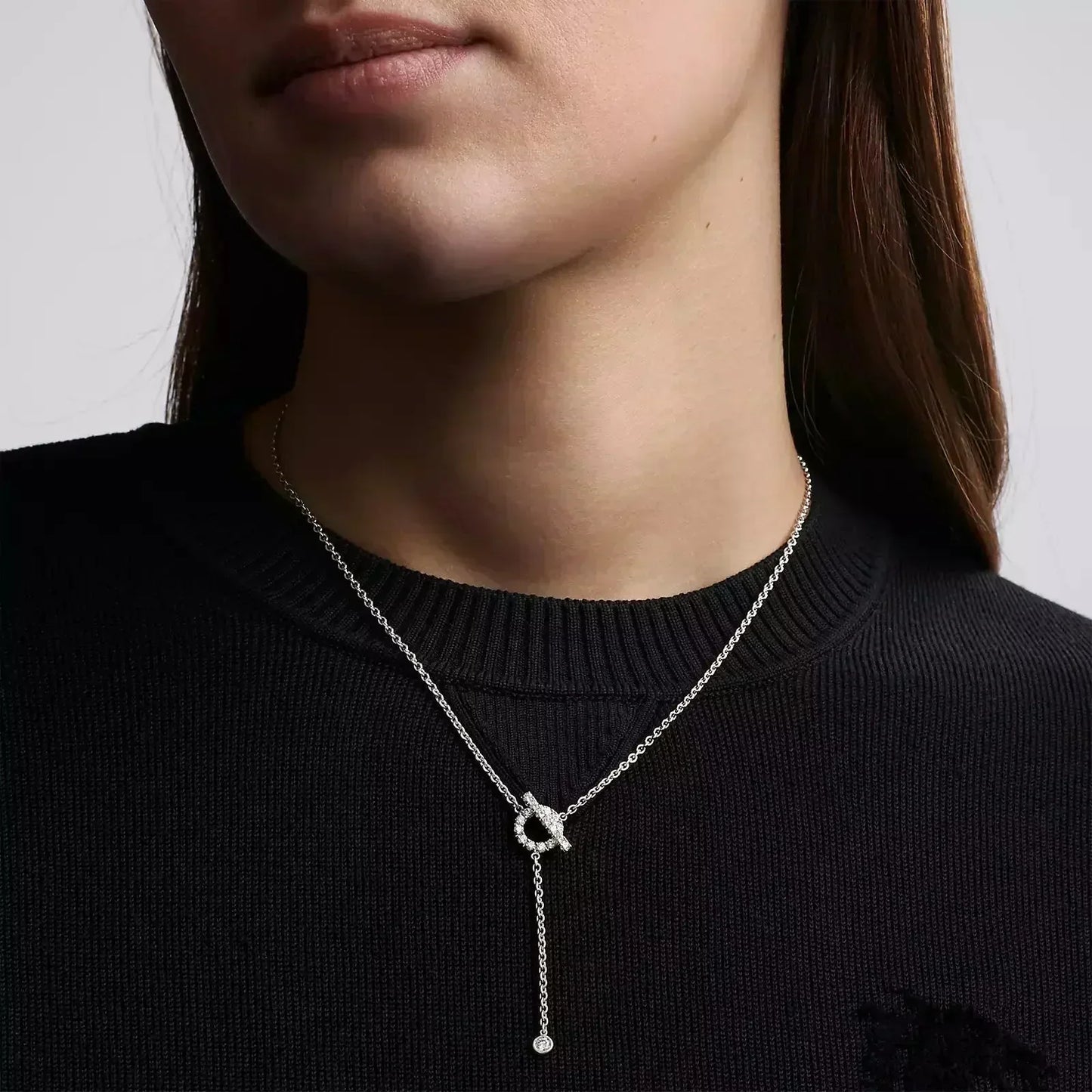 [✨Rose💎]FINESSE SILVER DIAMOND NECKLACE