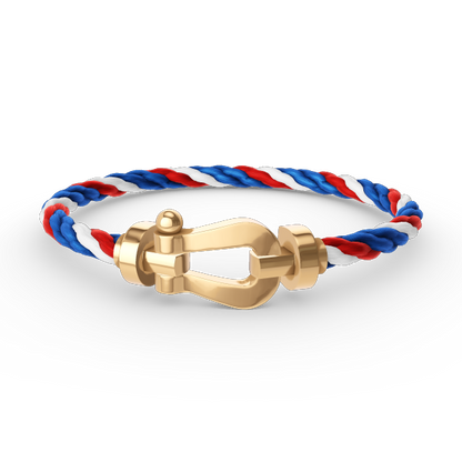 [✨Rose💎]FORCE LARGE HORSESHOE NO DIAMOND BRACELET GOLD