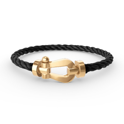 [✨Rose💎]FORCE LARGE HORSESHOE NO DIAMOND BRACELET GOLD