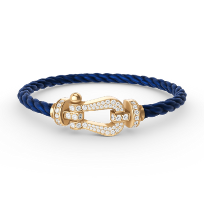 [✨Rose💎]FORCE LARGE HORSESHOE FULL DIAMOND BRACELET GOLD