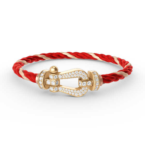 [✨Rose💎]FORCE LARGE HORSESHOE FULL DIAMOND BRACELET GOLD