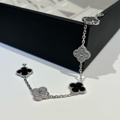 [✨Rose💎] CLOVER 5 MOTIF ONYXS BRACELET COLLECTION