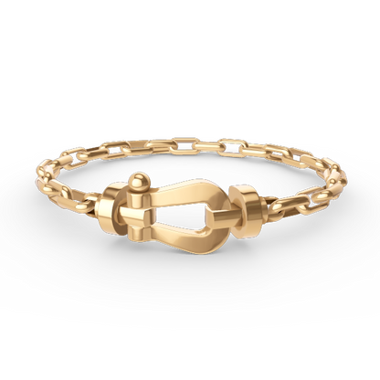 [✨Rose💎]FORCE LARGE HORSESHOE CLASP  METAL BRACELET