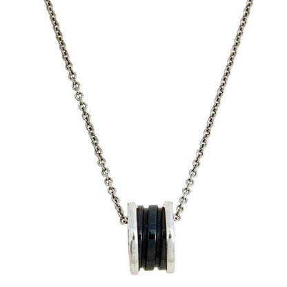 [✨Rose💎]ZERO 1 BLACK CERAMIC SILVER NECKLACE