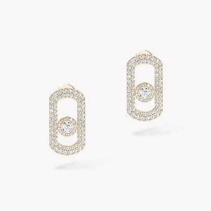 [✨Rose💎]So Move Pave_-Set Diamond Earrings in Silver