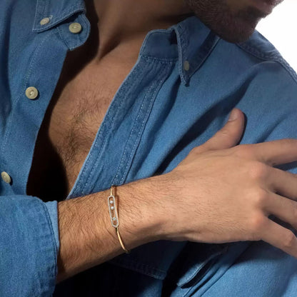 [✨Rose💎]Move Pav茅 Diamond Bangle Bracelet M