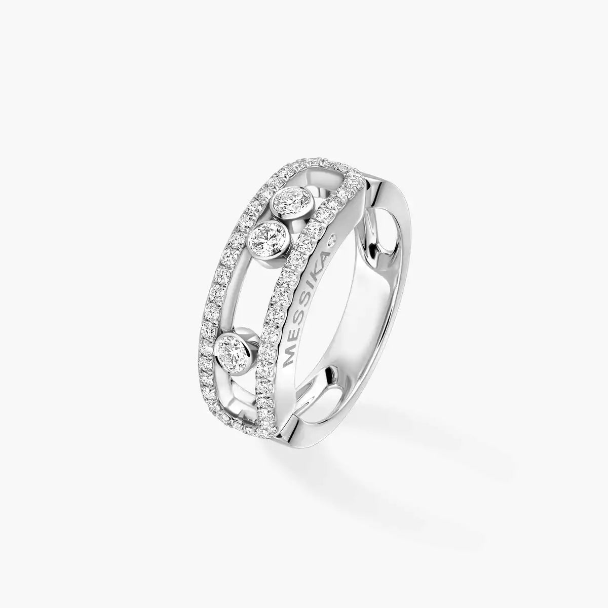 [✨Rose💎] Move Gold Diamond Pave_ Ring